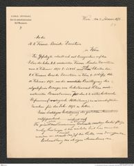 k.k. naturhistorisches Hofmuseum, Intendanzakten 1885-1896 (Hauer), Aktenzahl Z.4/1893, Seite 1